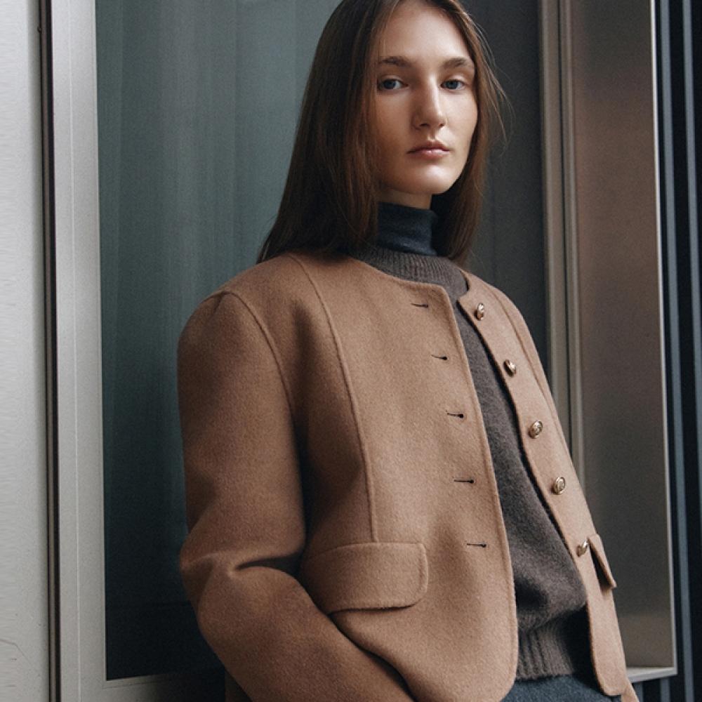 

She S miss кашемировый жакет ручной работы Swhjko41010 dark brown/55