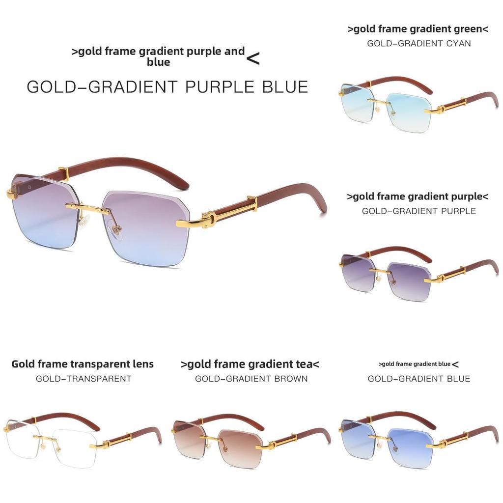 Cheetah Pattern Modern Metal Square Sunglasses With Blue Lenses For Stylish Sun Protection