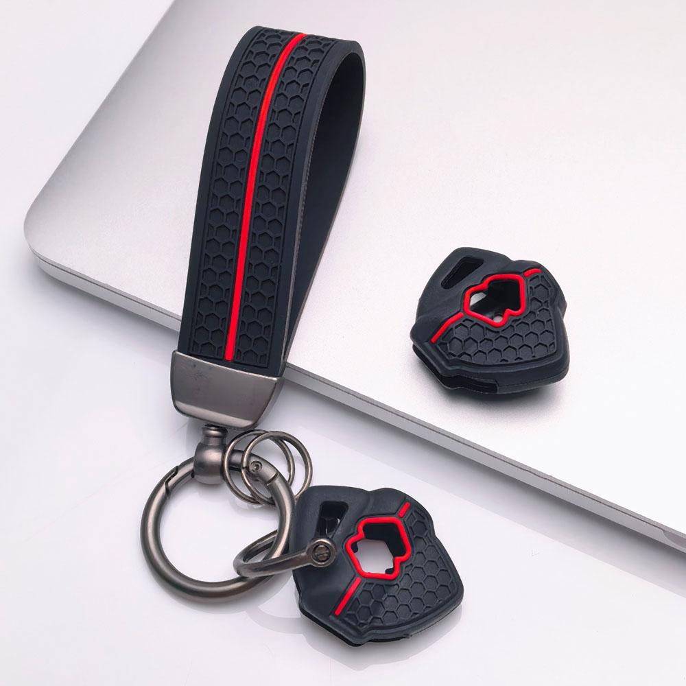 Key Case Cover for Suzuki Cruiser GSX-R600 GSX-R750 GSX-R1000 Hayabusa GSX250R Katana DL250 with Keychain Protective Accessory Key Fob Protection