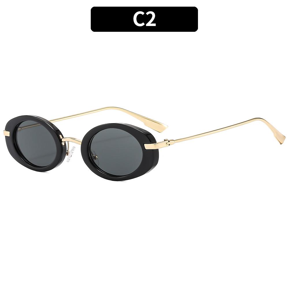 Rimless Sunglasses Women Luxury Brand Metal Frame Black Small Oval Sun Glasses Unsiex Elegant Shades UV400