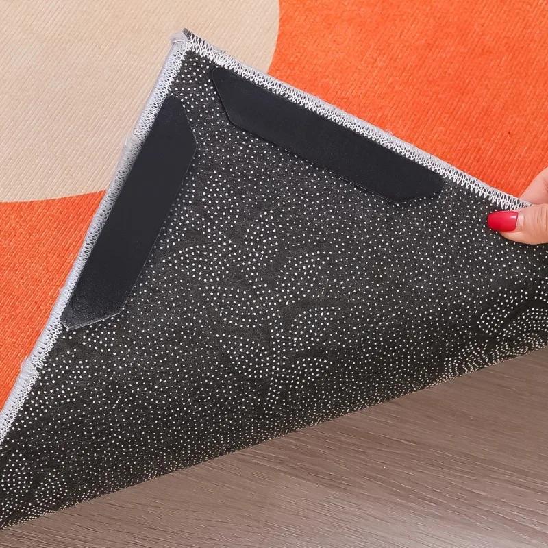 16/8pcs Self-adhesive Carpet Sticker Double-sided No Trace Tape Reusable Non-slip Fixed Pad Floor Rug Mat Home Bathroom Tools