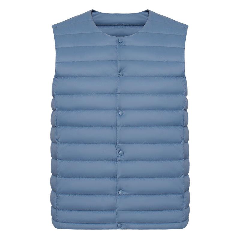 

Мужской флис 90 однотонный новый мужской жилет с V-образным вырезом и круглым вырезом, пуховый жилет, куртка большого размера XXXL