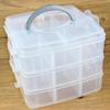 Scatola portaoggetti in plastica con scomparto impilabile regolabile trasparente, scatola contenitore trasparente con chiusura a scatto per riporre accessori di gioielli giocattolo