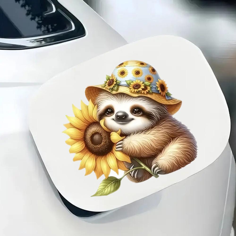 QT2078#15cm Sunflower Waterproof Scratch-Resistant Vinyl Stickers, Suitable for Cars, Laptops,  Trucks, Motorcycles, Windows