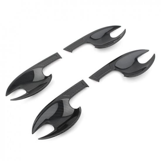 4 x Carbon Fiber Car Door Handle Bowl Cover Trim For Mazda CX-5 CX5 2017-