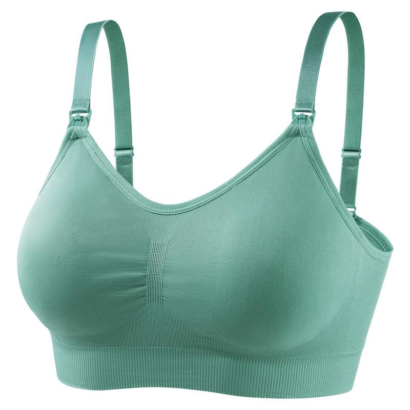 Seamless Plus Size Nursing Bra - Adjustable Front Buckle, Push-up, Postpartum, for Pregnant Women