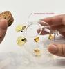 Mini Golden Bean Borosilicate Glass Piggy Bank & Wishing Bottle
