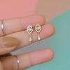 Huitan Dainty Sweet Drop Earrings Female Delicate Shiny CZ Graceful Ear Accessories Attractive Lovely Engagement Party Jewelry