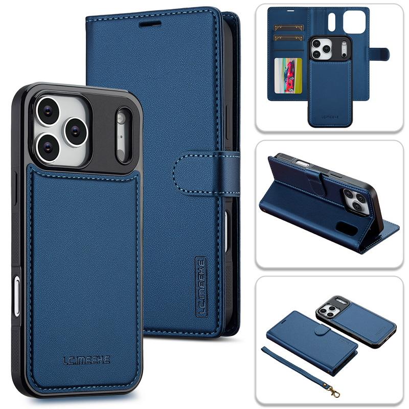 Magnetic Flip Wallet Case For iPhone 17 Pro Max iPhone 16 15 14 13 Pro Max 12 11 Air Luxury PU Leather Card Slots Phone Holder Cover