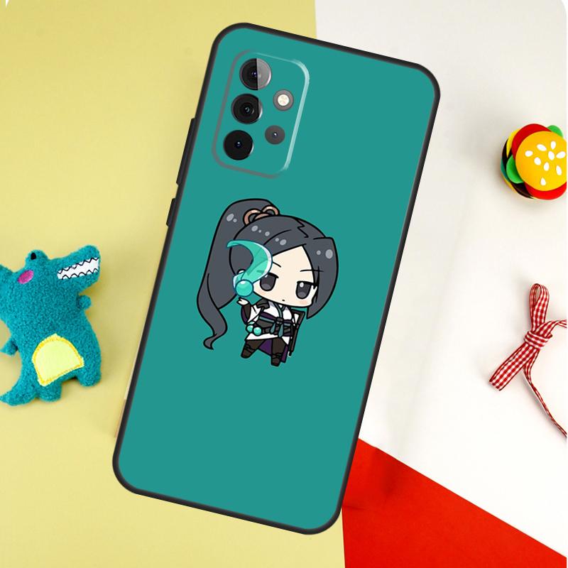 V-Valorant For Samsung Galaxy A55 A35 A15 A54 A34 A14 A53 A33 A13 A05 A06 A16 A22 A32 A52 Phone Case