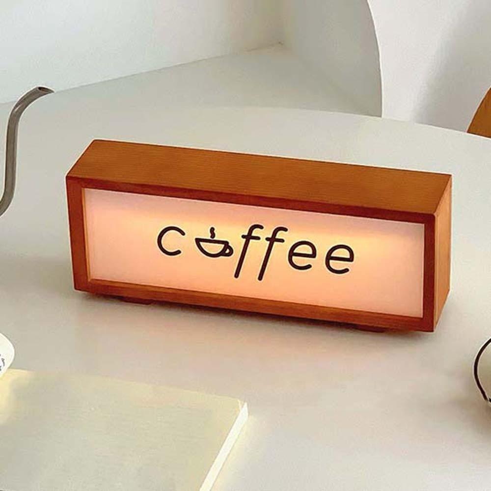 Warm Light Wooden Acrylic Night Light Glowing Effect Atmosphere Warm Light Sleeping Lamp  Kids Room