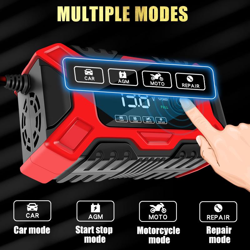 E-FAST 12V Auto-Stop Battery Charger for Motorcycles & Cars
