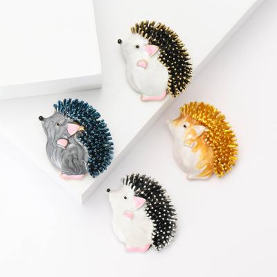 Creative Enamel Dripping Hedgehog Brooch Personalized Alloy Animal Corsage Fashion Clothing Accessories Pin