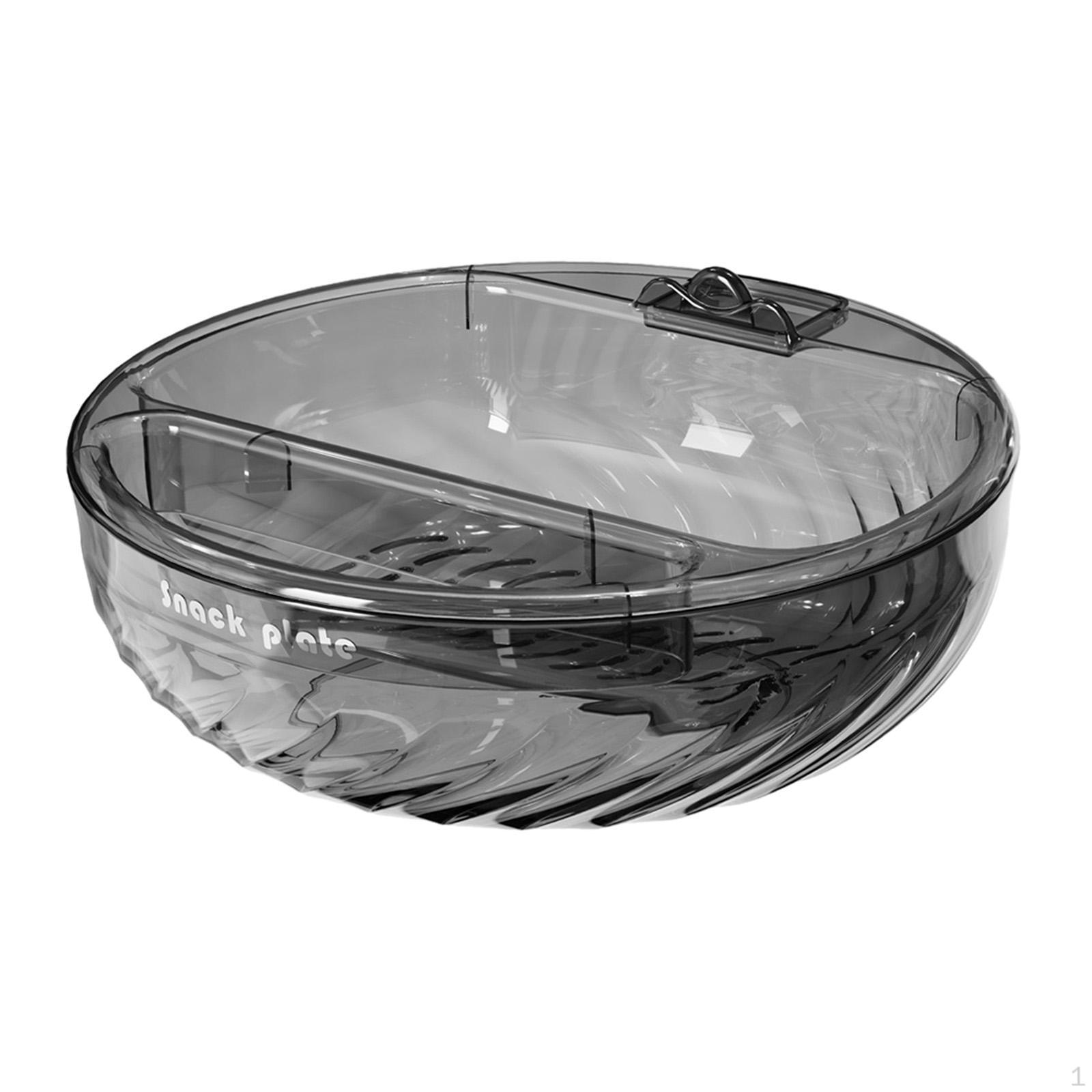 

Decorative Fruit Bowl Drain Plate Candy ,Home Decor, 2 Layer Nut and Serving Tray сірий колір