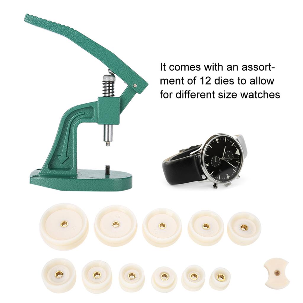 Crystal Watch Press Tool Wristwatch Back Case Cover Pressing with Dies Professional Repair Tool