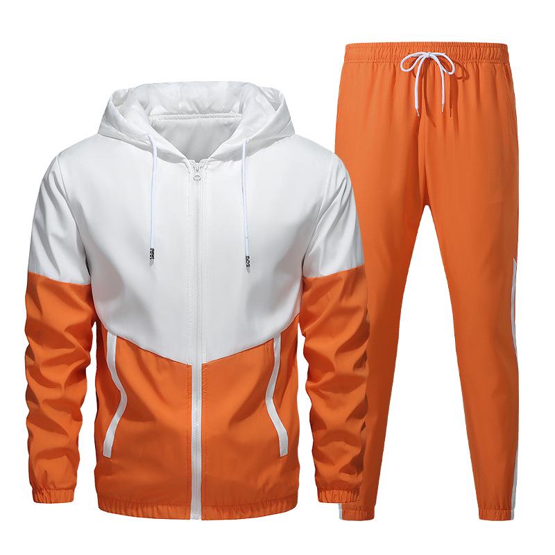 

2026 Men s Autumn Casual Jacket Set: Trendy, Youthful, and Fashionable Streetwear M оранжевый