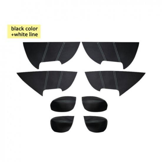 8pcs Leather Car Inner Door Panel Armrest Cover Change For Honda Civic 9th 12-15