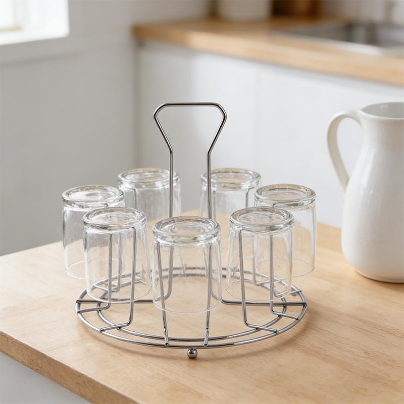 Household Tea Set Hanging Drainer Dustproof Tea Cup And Glass Cup Creative Storage Rack