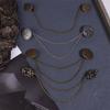 Vintage Leaf Round Flower Chain Cardigan Clip Lady Retro Tassel Buckles Cloak Shirt Scarf Brooch Pin Jewelry