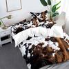 Brown Polka Dot Cow 3D Print Bedding Set Washable Comfortable Duvet Cover King Queen Twin Single Size Bithday Gift Bedroom Decor