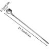 Stainless Steel Straw Mixing Spoon, Straw Spoon Integrated Dual-Use Creative Metal Drinking Tube Spoon