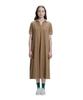 Line Rib Skipper Neck Polo Dress Brown 34 [Lacoste] [Official] Piqué AF478-99