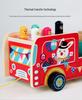 Wooden Cartoon Pull-Along Car & Whack-a-Mole Shape Matching Toy