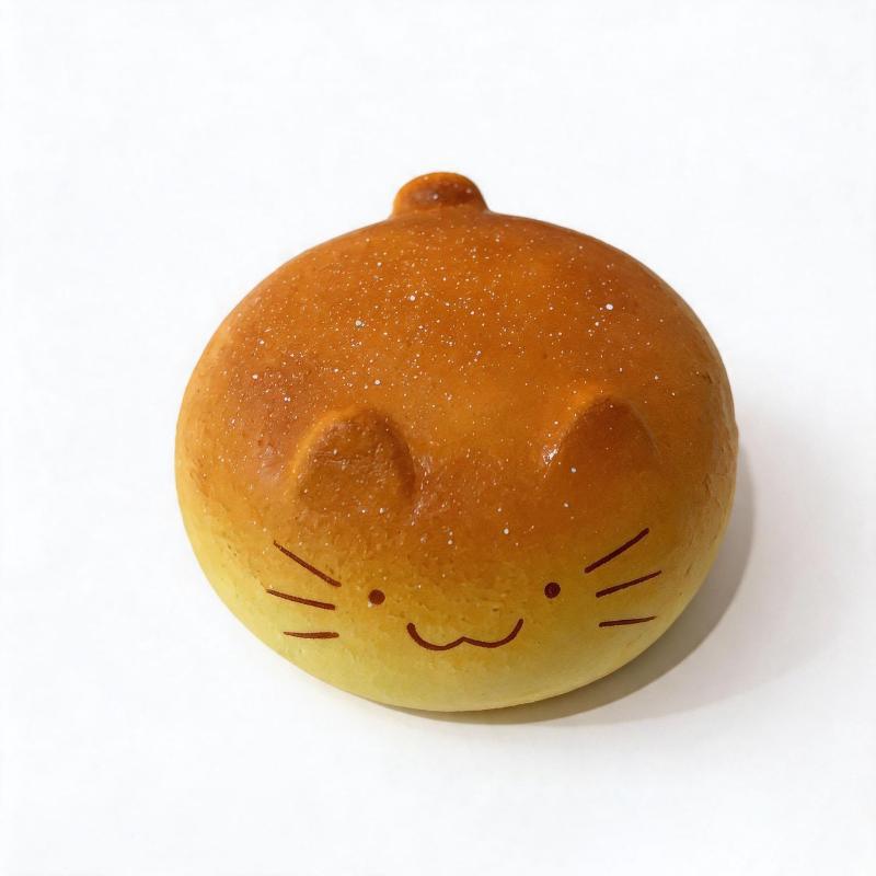 Decorative Soft Kitty Bread Squeeze Toy Adorable Stress Relief Toy for Adults Car Interior Ornament
