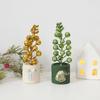 Christmas Fruit Potted Ornament With Classic Style For Indoor Desktop Scene Decoration