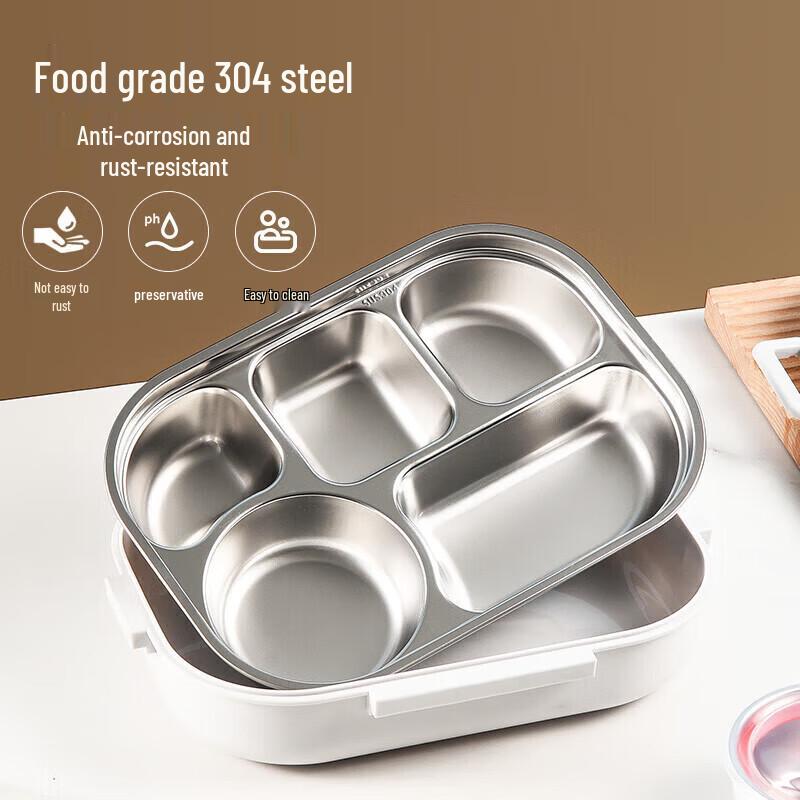MAXCOOK 304 Stainless Steel Microwave Lunch Box