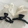 1/2pcs/Set Women's Elegant Sweet Bow Polka Dot Large Hair Claw Clips,For Women's Daily Use,Valentine's Day