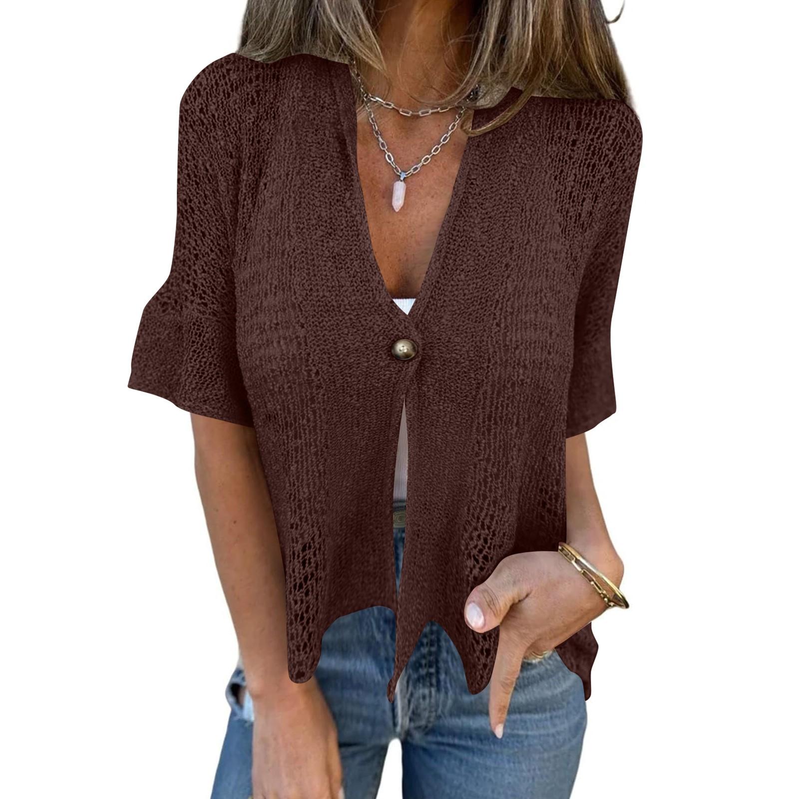 

Женский льняной кардиган с рукавами 3/4, свободного кроя с капюшоном, куртка-шаль XL кофейный