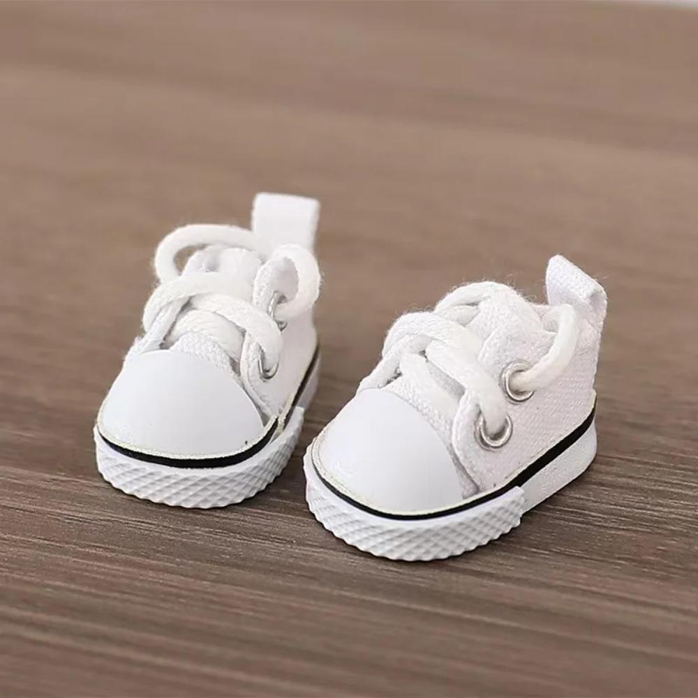 Labubu  Shoes (4*1.8cm) Doll Sneakers ,for 17cm Macaron Plush and 15cm EXO Cotton Doll and 1/6 BJD Doll Clothes Shoe Accessoires