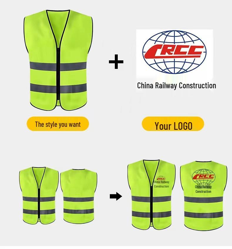 Engineering Reflective Vest for Nighttime Traffic and Road Construction красный