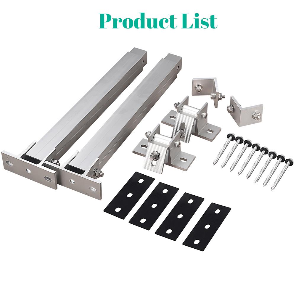 

Крепление для солнечной панели Поддержка Алюминиевый сплав Наклонный кронштейн Регулируемый комплект монтажных кронштейнов для солнечной панели Для крыши автодома, лодки белый