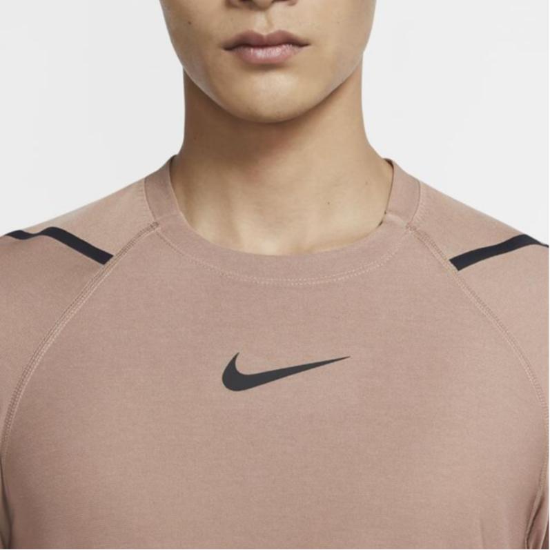 Nike Logo Crew Neck Pullover Short Sleeve T-Shirt Men Tops Light-Brown CU4990-283
