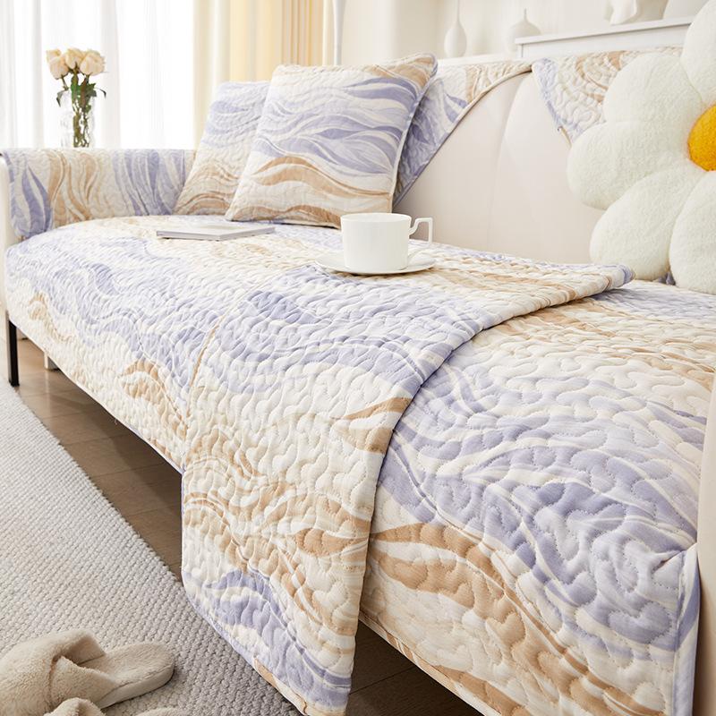 Prosty Materiał Nowoczesna Bawełniana Twill Cztery Pory Roku Antypoślizgowa Poduszka Pokrowiec na Sofę