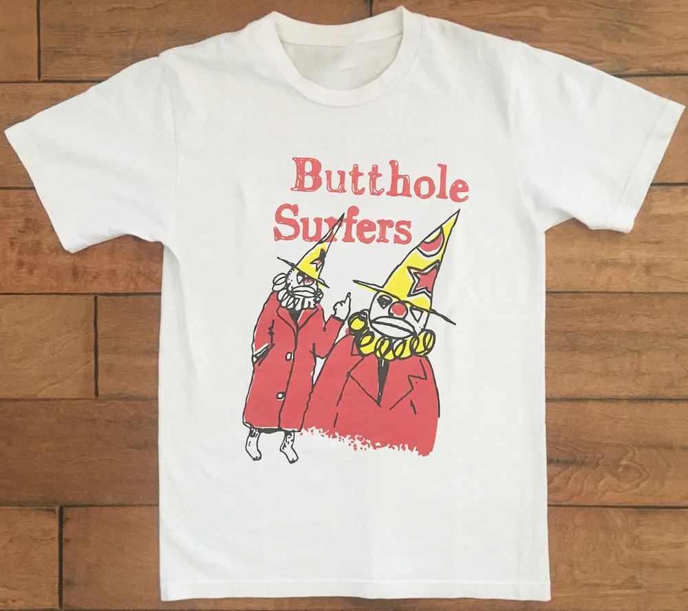 

Vtg Butthole Surfers Band Tour Cotton White Full Size Men Women Shirt BL238 L