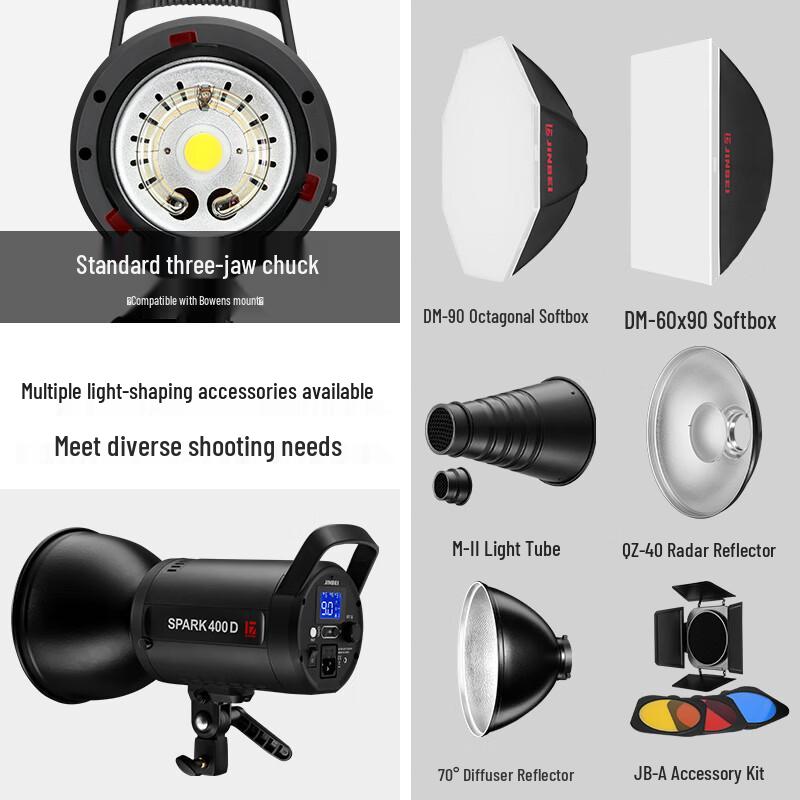 JINBEI SPARK-400D 400W Photography Studio Strobe Light