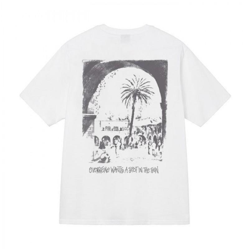 T-shirt da uomo a maniche corte, vestibilità larga, cotone pesante 270g, casual