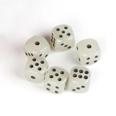 6pcs/lot 14mm 6 Sided Noctilucent Dice Cubes Night Light Luminous Funny Night Bar KTV Entertainment Game Dices Drinking Tool