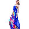 190cm*140cm Women Stylish Geometric Printing Bright Color Beach Sun-screen Scarf