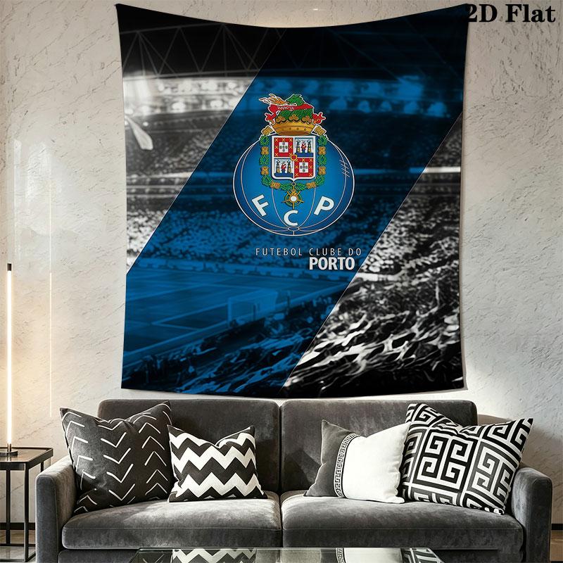 FC Porto Poster Wandbehang Gedruckte Stoffdecke Dekorative Wandteppiche für Schlafzimmer Wohnzimmer Heimdekoration