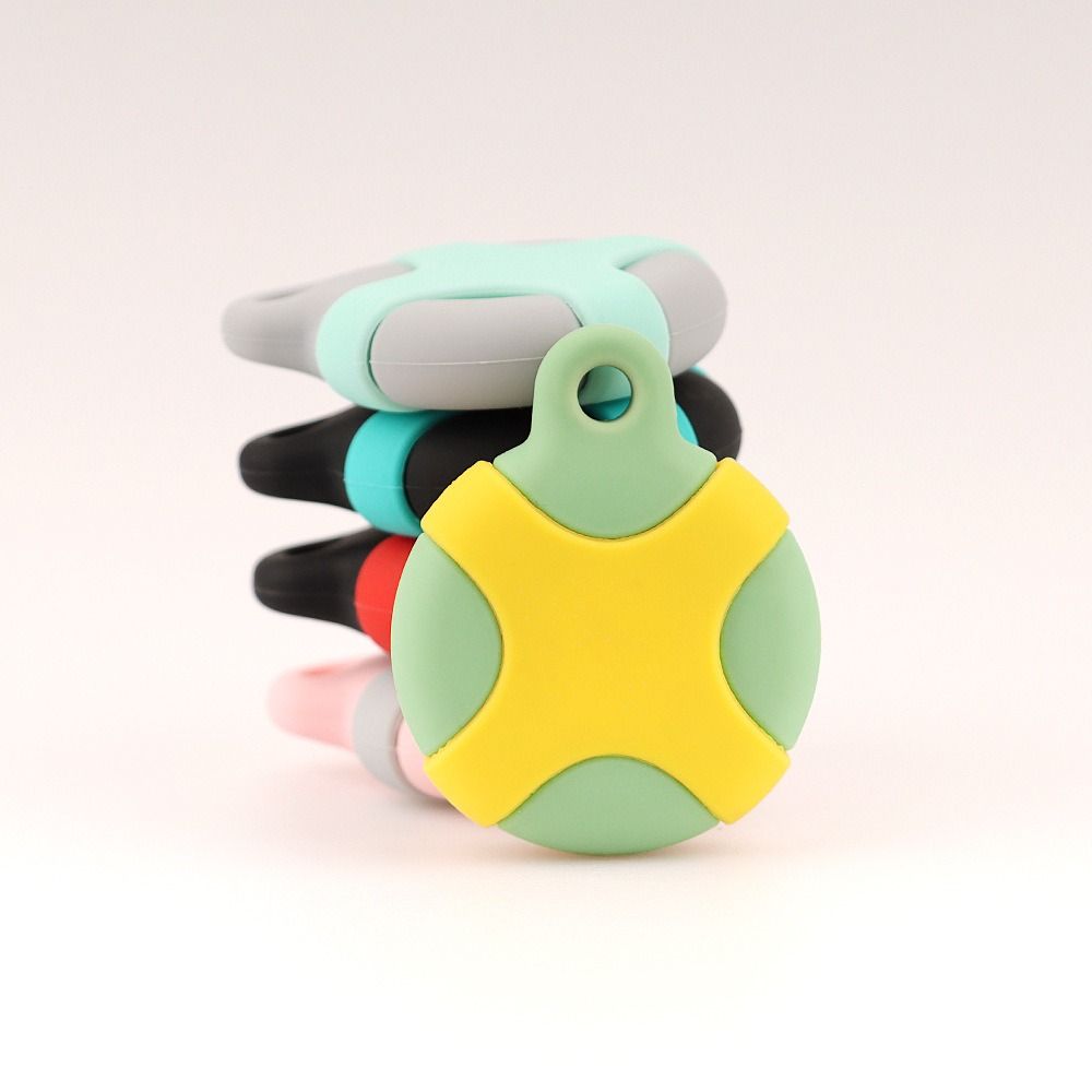Silicone for Air Tag Protective Cover With Hook Buckle Tracker Case Colorful Locator Shell  Adults