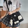 Harajuku Student School Bag Academy Style Japanese Shoulder Bag Casual Canvas Tote Bag  Travel