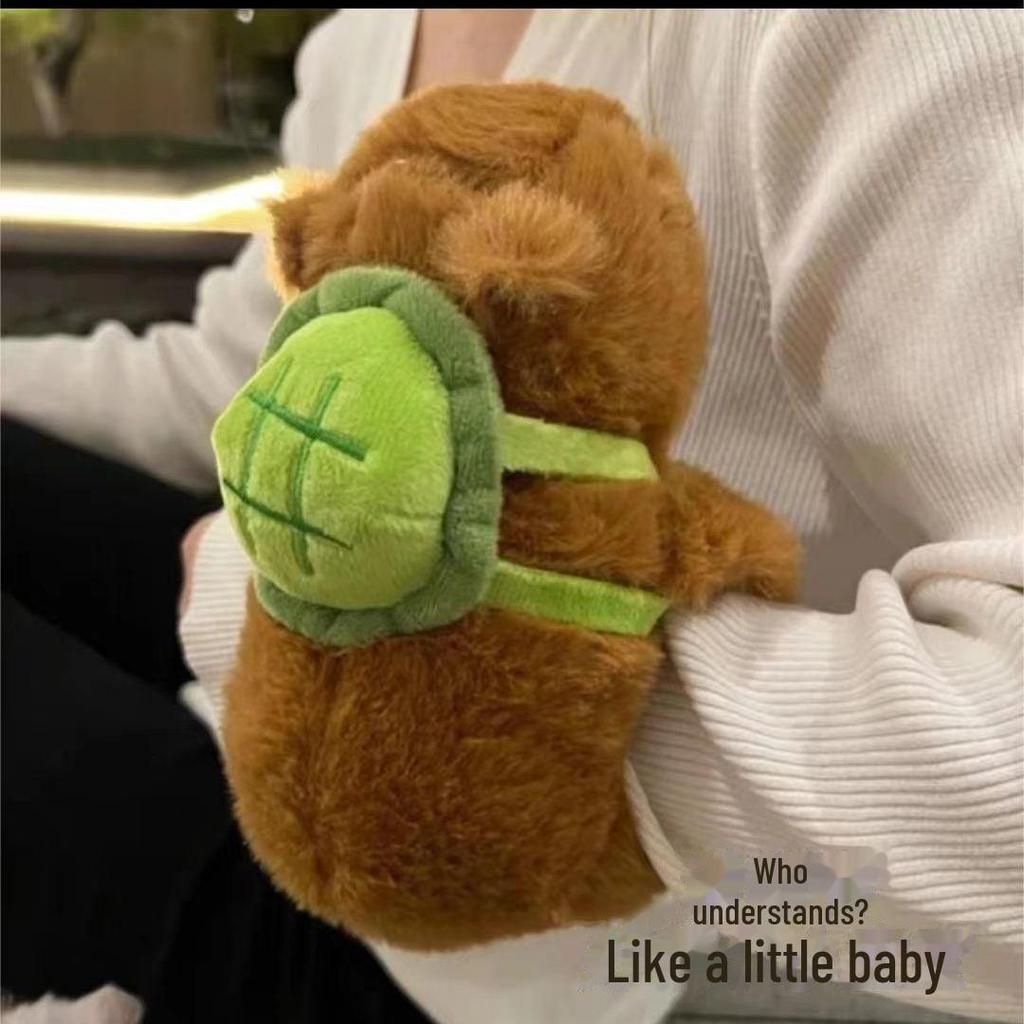 Capybara Plush Toy Bracelet: Furry Papa Circle Hug Doll Birthday Gift