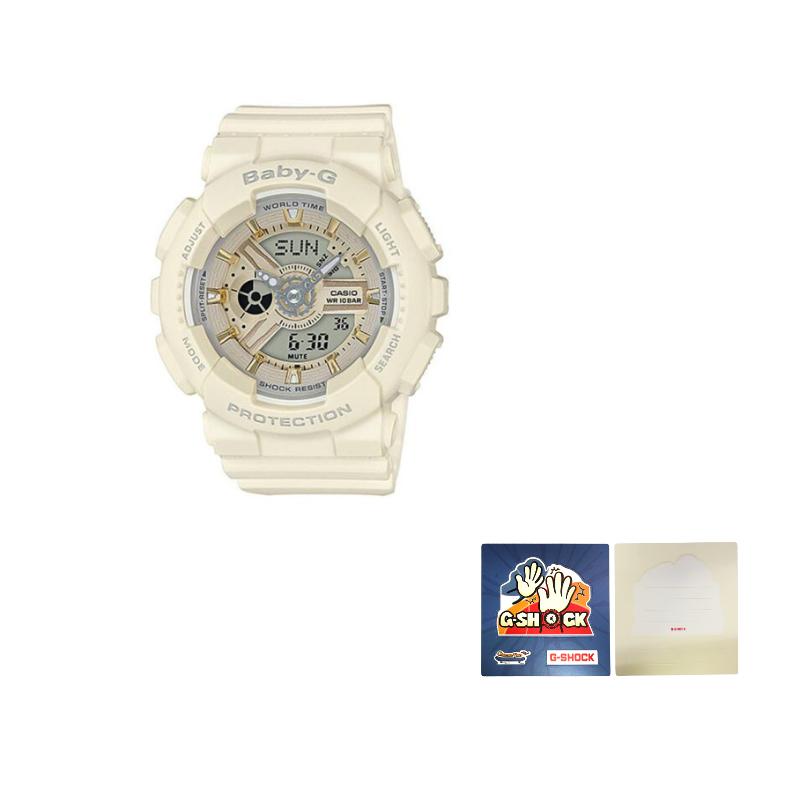 

Casio BABY-G Fashion Trendy Girls Generation Dual Display Waterproof Quartz Movement Resin Strap Japanese and Korean Watch Women s BA-110GA-7A2PR белый