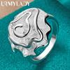 925 Sterling Silver Rose Flower 6-10 # Pierścionek dla kobiet Wedding Party Fashion Charm Biżuteria