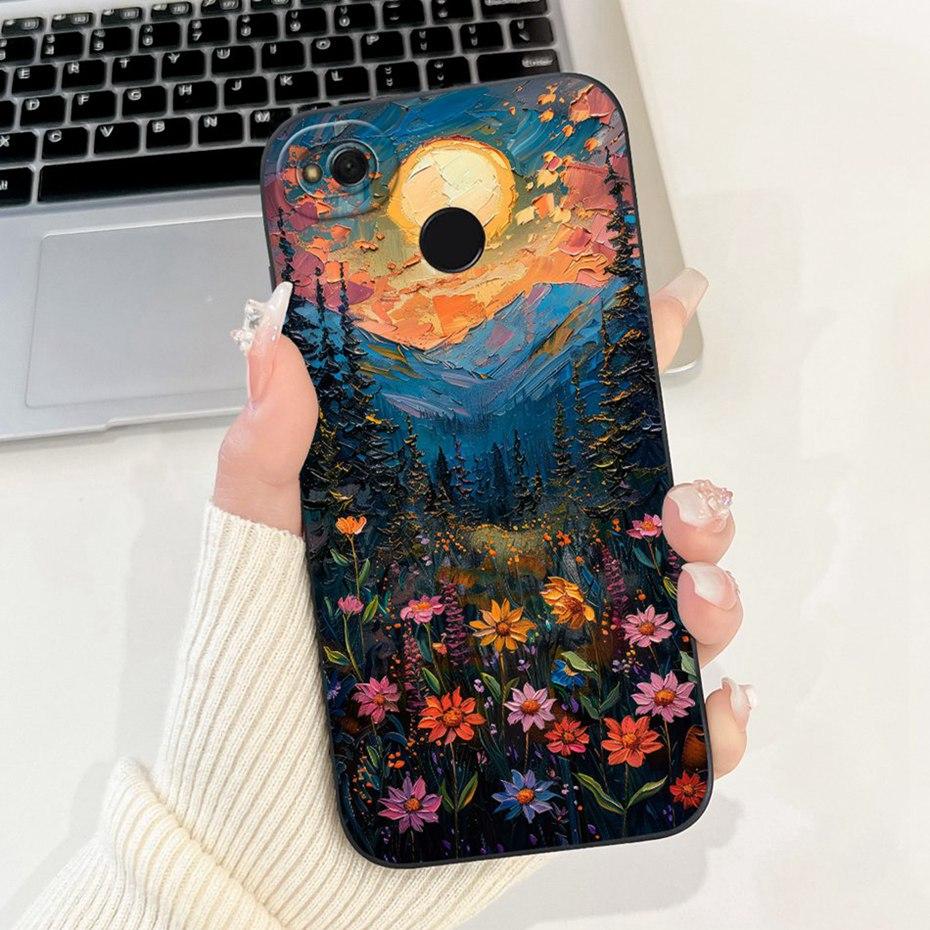 Fashion Painting Phone Case For Xiaomi Redmi 4X 4A Soft Silicone Shockproof Cover For Redmi4A Redmi4X Cases Bumpers