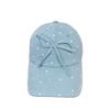 Korean black and white polka dot bow baseball cap female versatile sweet cute niche design show face small cap